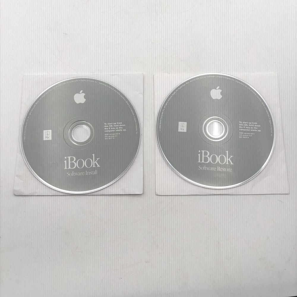 Apple iBook  Mac OS Version 9.0.4 Install Applications & Restore CD's OEM Retail